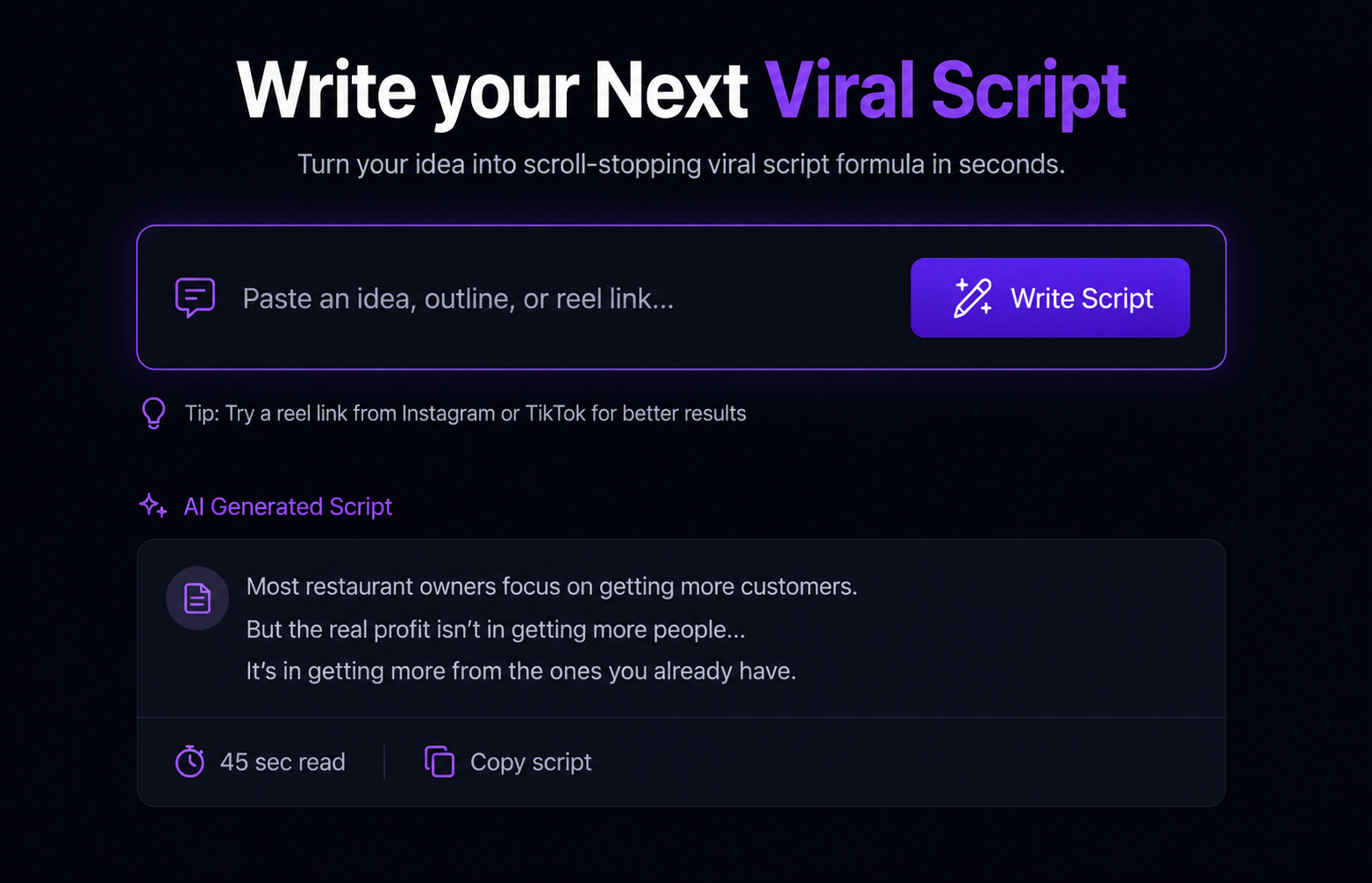 AI Script Generator