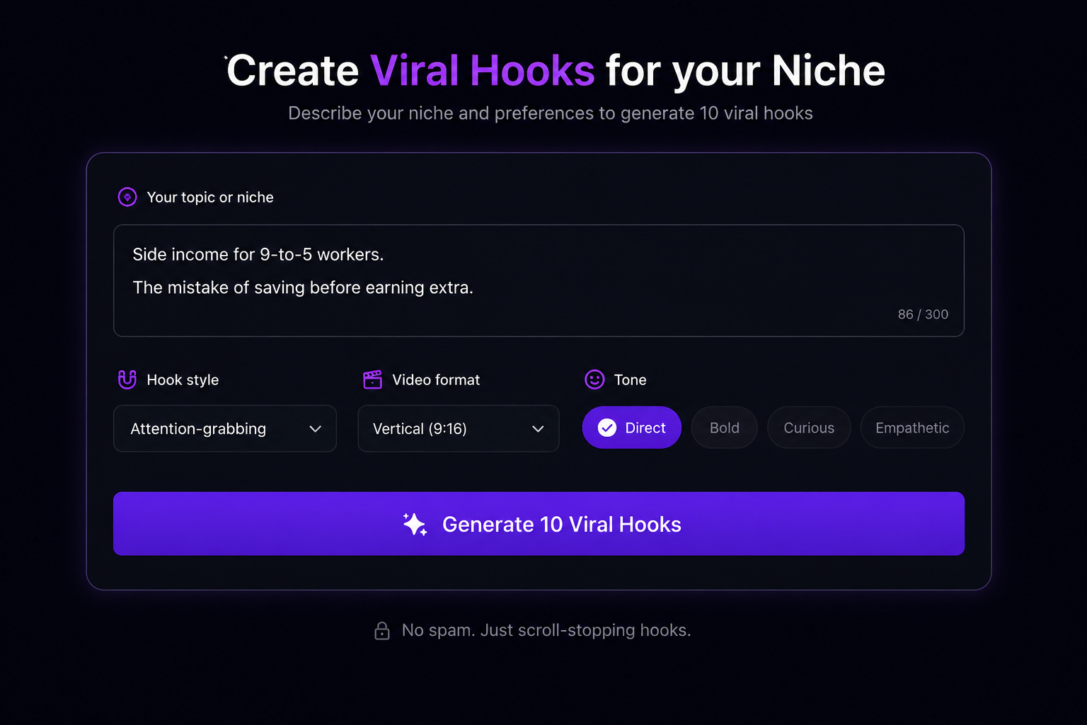 Viral Hook Generator