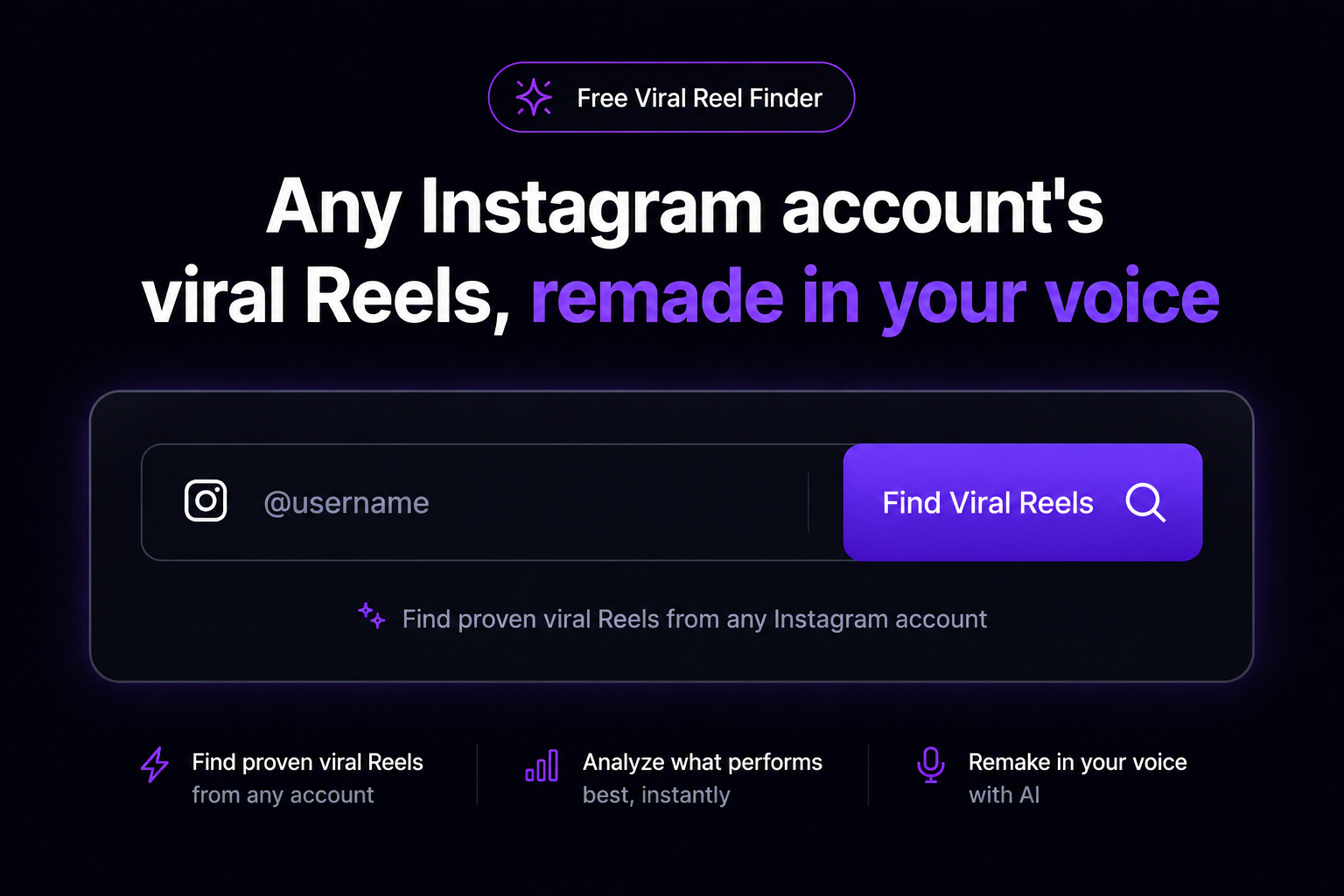 Instagram Viral Reel Finder